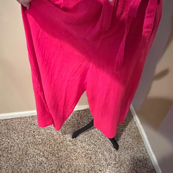 Tommy Bahama Coral Isle Belted Cotton
Jumpsuit, Bright Rose, Small - Picture 6 of 8